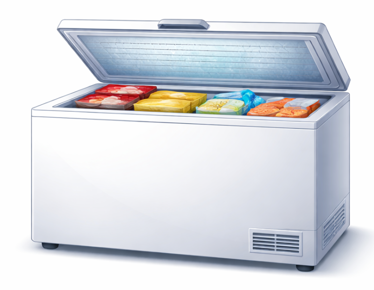 Refrigerador de estilo americano con puerta de doble apertura y dispensador de agua.